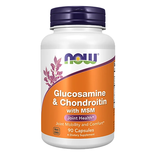 גלוקוזמין וכונדרואיטין עם MSM תכולה 90 כמוסות - מבית NOW FOODS
