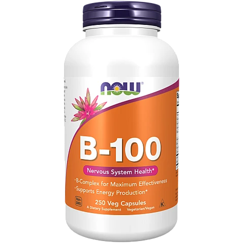 ויטמין B-100 קומפלקס 250 כמוסות - מבית NOW FOODS ויטמין B-100 קומפלקס 250 כמוסות - מבית NOW FOODS