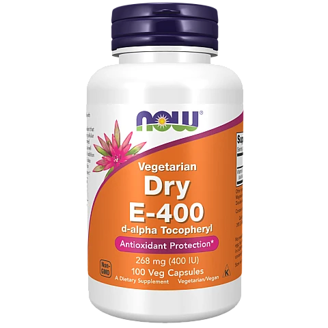 ויטמין E-400 יבש 268 מ“ג (400 יחב“ל) 100 כמוסות - מבית NOW FOODS ויטמין E-400 יבש 268 מ“ג (400 יחב“ל) 100 כמוסות - מבית NOW FOODS