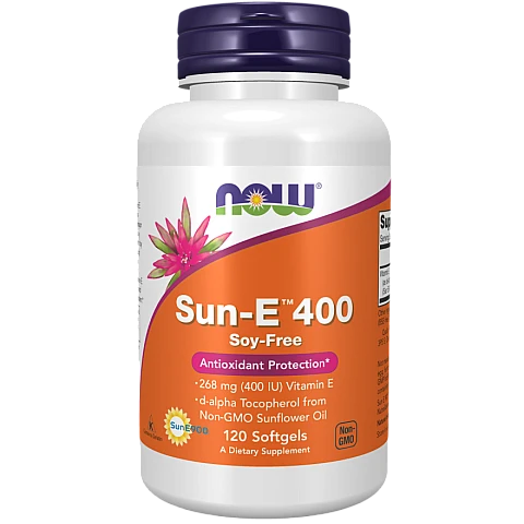 ויטמין Sun-E 400 מימון 268 מ"ג (400 יחב״ל) 120 כמוסות - מבית NOW FOODS ויטמין Sun-E 400 מימון 268 מ"ג (400 יחב״ל) 120 כמוסות - מבית NOW FOODS
