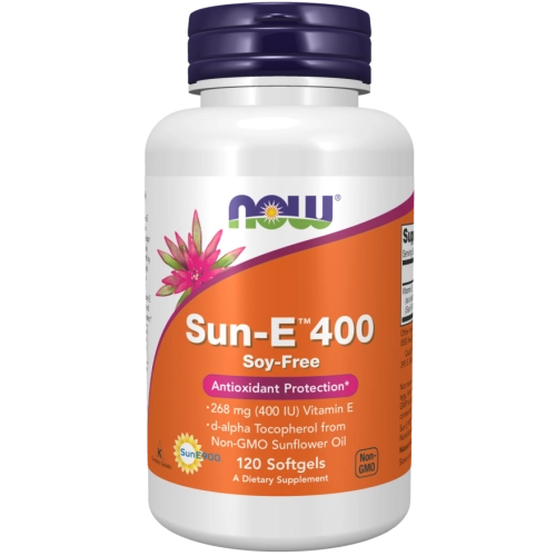 ויטמין Sun-E 400 מימון 268 מ"ג (400 יחב״ל) 120 כמוסות - מבית NOW FOODS
