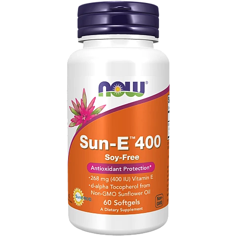 ויטמין Sun-E 400 מימון 268 מ"ג (400 יחב״ל) 60 כמוסות - מבית NOW FOODS ויטמין Sun-E 400 מימון 268 מ"ג (400 יחב״ל) 60 כמוסות - מבית NOW FOODS