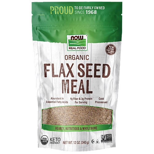 זרעי פשתן אורגני 340 גרם - מבית NOW FOODS