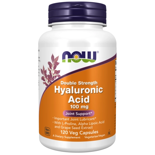 חומצה היאלורונית 100 מ"ג 120 כמוסות - מבית NOW FOODS
