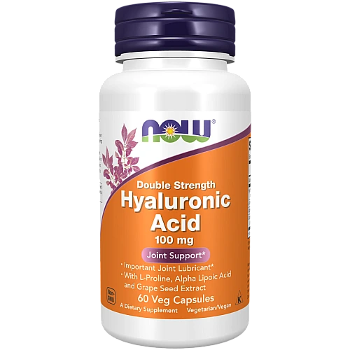 חומצה היאלורונית 100 מ"ג 60 כמוסות - מבית NOW FOODS