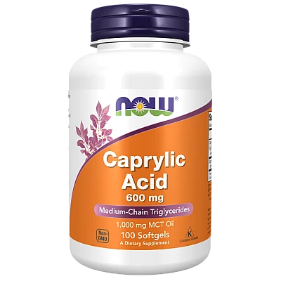 חומצה קפרילית 600 מ"ג 100 כמוסות - מבית NOW FOODS