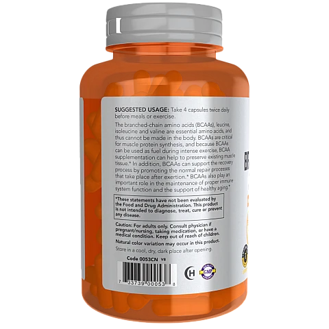 חומצות אמינו מסועפות שרשרת 120 כמוסות - מבית NOW FOODS חומצות אמינו מסועפות שרשרת 120 כמוסות - מבית NOW FOODS