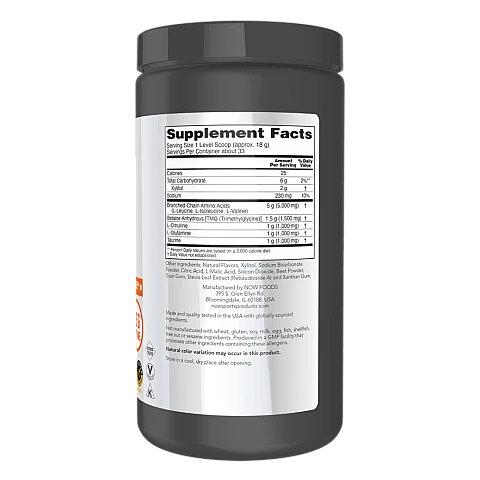 חומצות אמיניות BCAA ביג 6 טעם אבטיח 600 גרם - מבית NOW FOODS חומצות אמיניות BCAA ביג 6 טעם אבטיח 600 גרם - מבית NOW FOODS