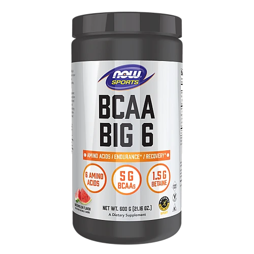 חומצות אמיניות BCAA ביג 6 טעם אבטיח 600 גרם - מבית NOW FOODS