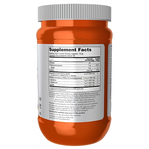 חומצות אמיניות BCAA ביג 6 טעם ענבים 600 גרם - מבית NOW FOODS