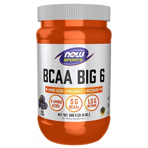 חומצות אמיניות BCAA ביג 6 טעם ענבים 600 גרם - מבית NOW FOODS
