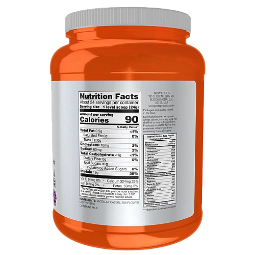 חלבון קזאין מיסלרי טבעי ללא טעם 816 גרם - מבית NOW FOODS