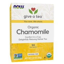  חליטת קמומיל אורגני נטול קפאין 24 שקיקי תה - מבית NOW FOODS