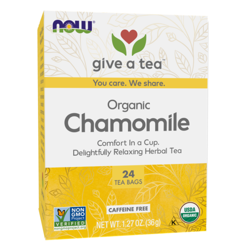 חליטת קמומיל אורגני נטול קפאין 24 שקיקי תה - מבית NOW FOODS