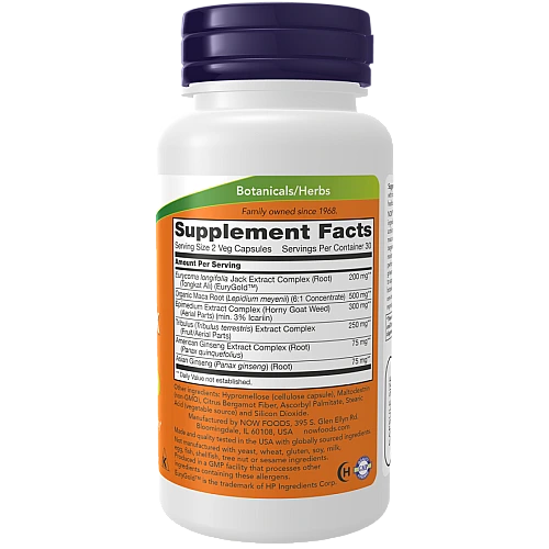 טונגקט אלי Testojack 200 טסטוסטרון 200 מ"ג 60 כמוסות - מבית NOW FOODS