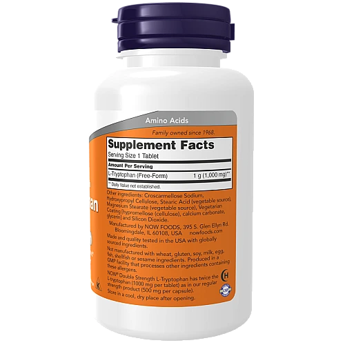 ל-טריפטופן 1000 מ"ג 60 טבליות - מבית NOW FOODS