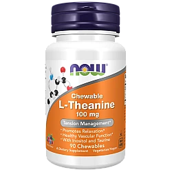 ל-תיאנין ללעיסה 100 מ"ג 90 טבליות לעיסות - מבית NOW FOODS