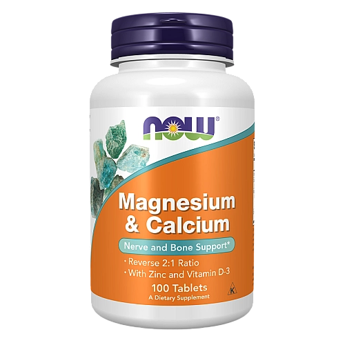 מגנזיום וסידן 100 טבליות - מבית NOW FOODS