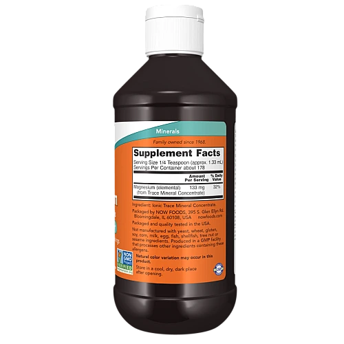 מגנזיום נוזלי עם מינרלי קורט 237 מ“ל - מבית NOW FOODS