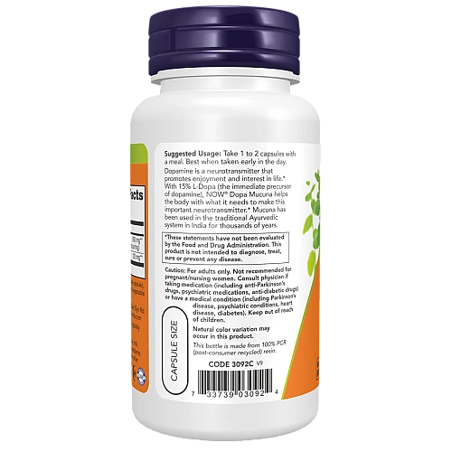 מוקונה ל-דופה 90 כמוסות - מבית NOW FOODS