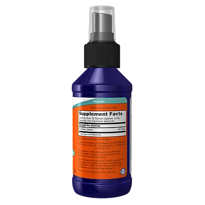 מי כסף ספרי 50 מק"ג 118 מ"ל - מבית NOW FOODS