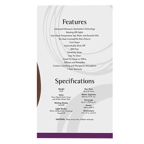 מפזר שמנים דמוי עץ - מבית NOW FOODS