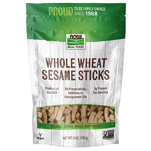 מקלות שומשום חיטה מלאה 255 גרם - מבית NOW FOODS