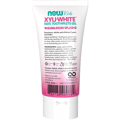 משחת שיניים ג'ל לילדים בטעם מסטיק 85 גרם - מבית NOW FOODS