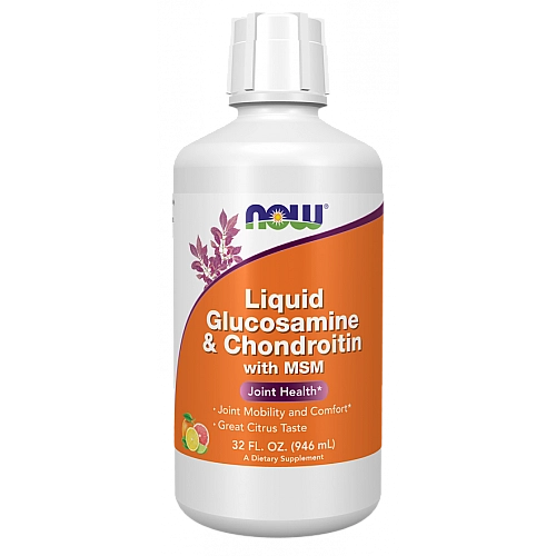 נוזל גלוקוזאמין וכונדרואיטין עם MSM הדרים 946 מ“ל - מבית NOW FOODS