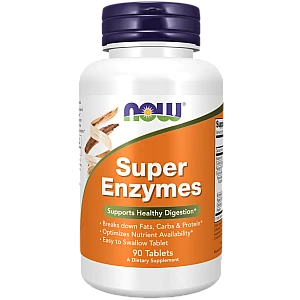 סופר אנזים Super Enzymes תכולה 90 טבליות - מבית NOW FOODS