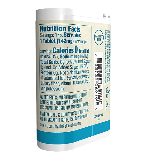 סטיביה טבליות נמסות 175 טבליות - מבית NOW FOODS