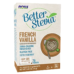 סטיביה טעפ וניל צרפתי 75 שקיקים - מבית NOW FOODS