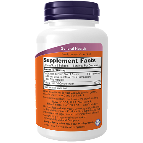 סטרולים צמחי בטא-סיטוסטרול 90 כמוסות - מבית NOW FOODS