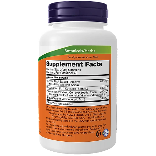 סליפ תערובת צמחית לשינה 90 כמוסות - מבית NOW FOODS