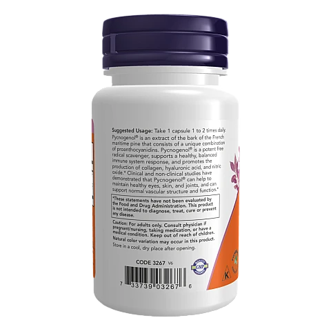 פיקנוגנול 100 מ"ג 60 כמוסות - מבית NOW FOODS