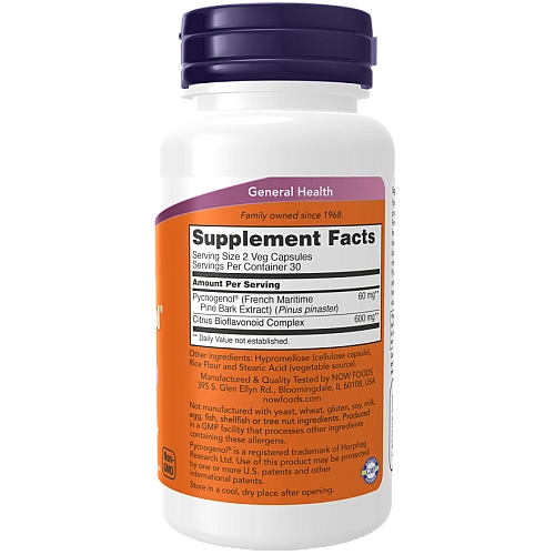 פיקנוגנול 30 מ"ג 60 כמוסות - מבית NOW FOODS