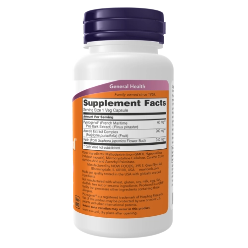 פיקנוגנול 60 מ"ג 50 כמוסות - מבית NOW FOODS