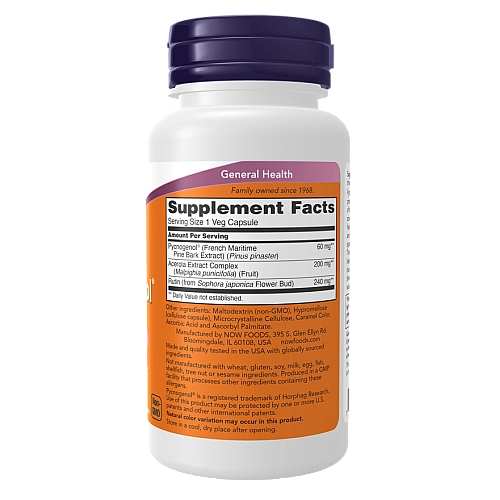 פיקנוגנול 60 מ"ג 50 כמוסות - מבית NOW FOODS