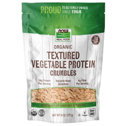 פירורי חלבון צמחי אורגני 227 גרם - מבית NOW FOODS