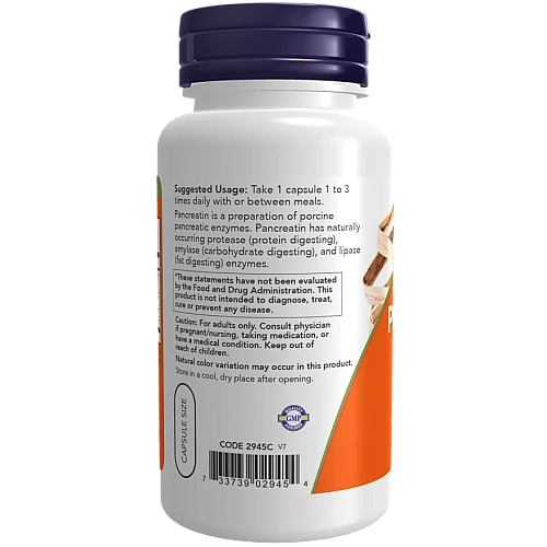 פנקראטין 2000 מימון 200 מ"ג 100 כמוסות - מבית NOW FOODS