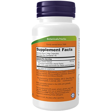 פסיפלורה 350 מ"ג - 90 כמוסות מבית NOW FOODS