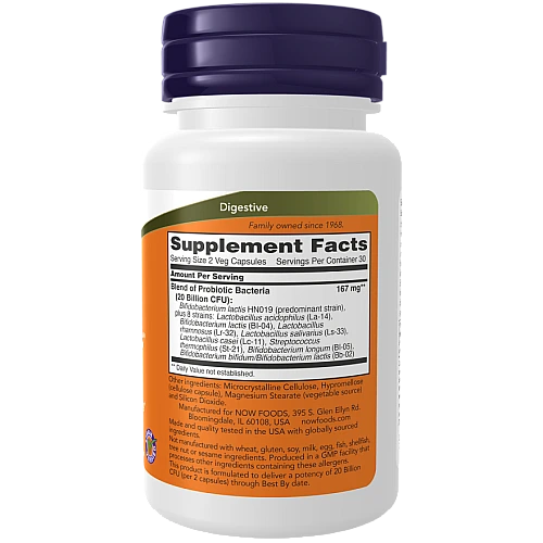 פרוביוטיקה קלינית 50+ פורמולה 60 כמוסות - מבית NOW FOODS