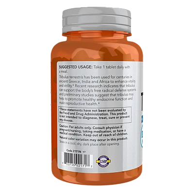 קוטב מצוי טריבולוס 90 טבליות - מבית NOW FOODS