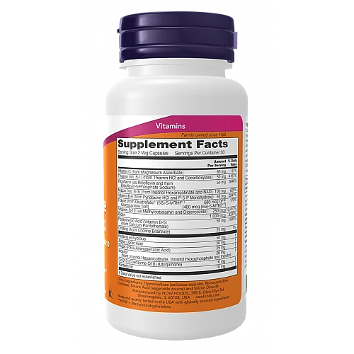 קומפלקס ויטמין B קו-אנזים 60 כמוסות - מבית NOW FOODS