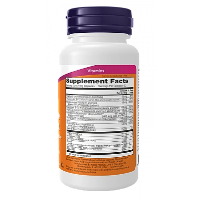 קומפלקס ויטמין B קו-אנזים 60 כמוסות - מבית NOW FOODS