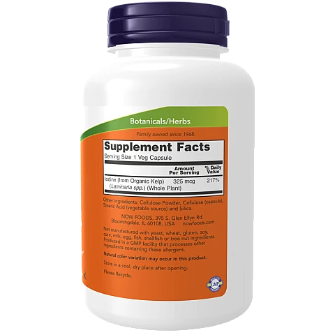 קלפ אצות ים 325 מק"ג 250 כמוסות - מבית NOW FOODS