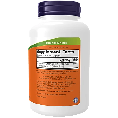 קלפ אצות ים 325 מק"ג 250 כמוסות - מבית NOW FOODS