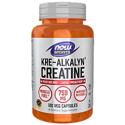 קרי-אלקלין קריאטין 120 כמוסות - מבית NOW FOODS