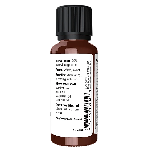 שמן אתרי וינטרגרין הגולטריה 30 מ"ל - מבית NOW FOODS