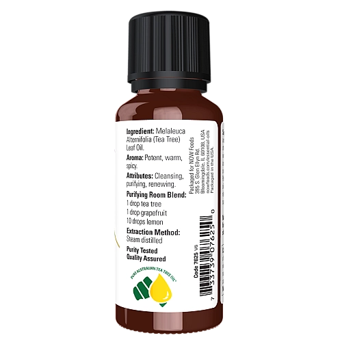 שמן אתרי עץ התה 30 מ”ל - מבית NOW FOODS